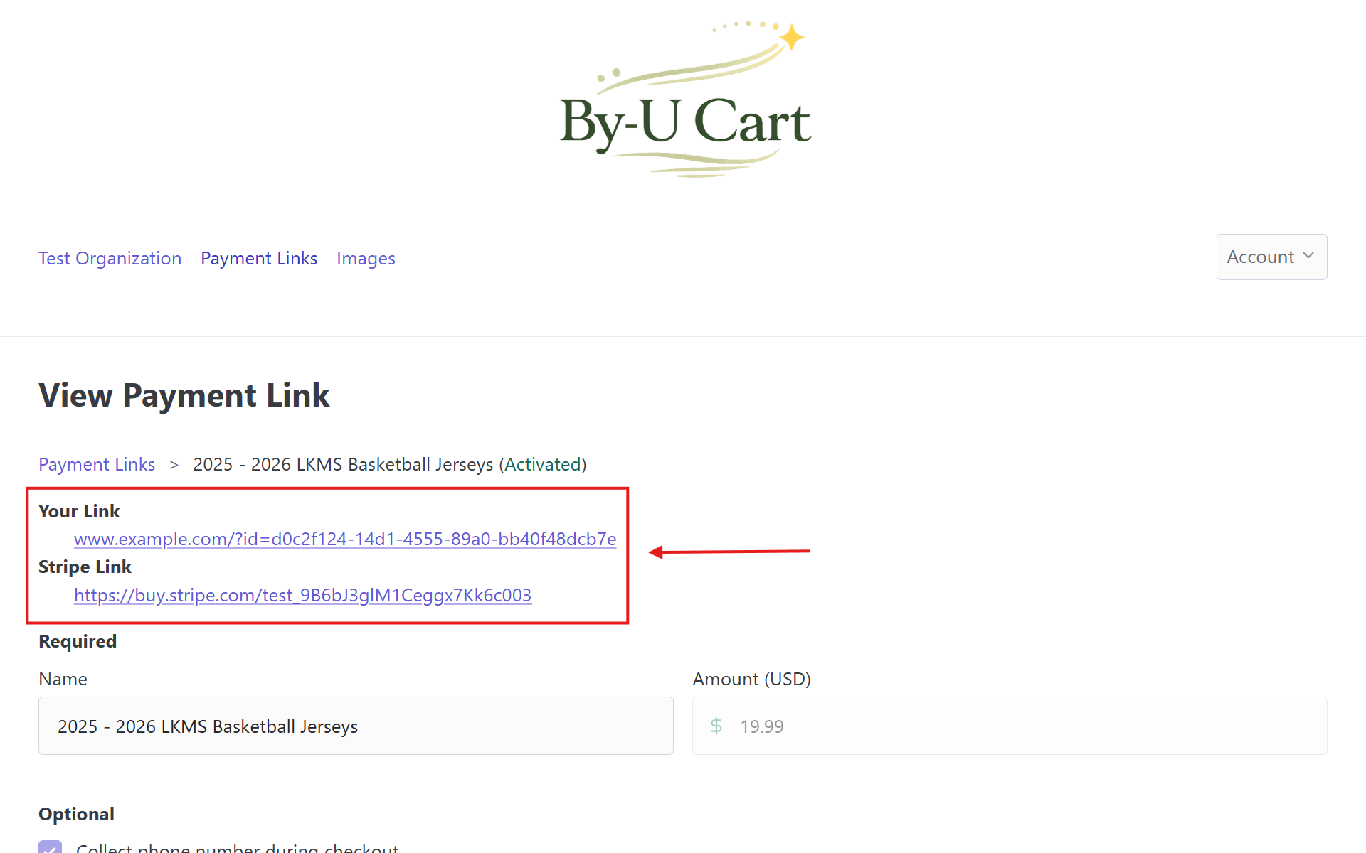 2. Share the payment link